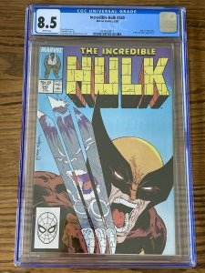 Incredible Hulk #340 CGC 8.5 Todd McFarlane Hulk Versus Wolverine Cover MCU