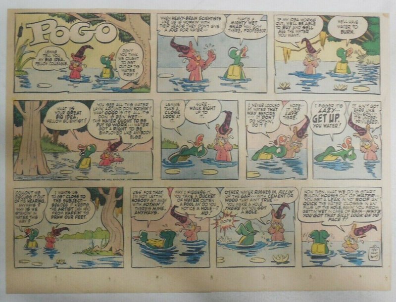 Pogo Sunday Page by Walt Kelly from 1/20/1957  Half Full Size: 11 x 15 inches