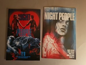 Barry Gifford NIGHT PEOPLE 1 slash Horror Lipstick Sweat Blood Both A B Cover NM