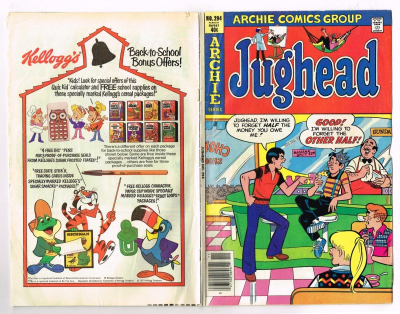 Jughead #294 (1979) Archie Comic 40Cent Comic