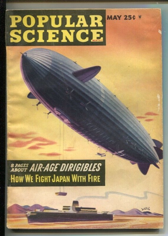 Popular Science 5/1945-Zeppelin  by Jo Kotula-8 pagesof air-age dirigibles-WW...