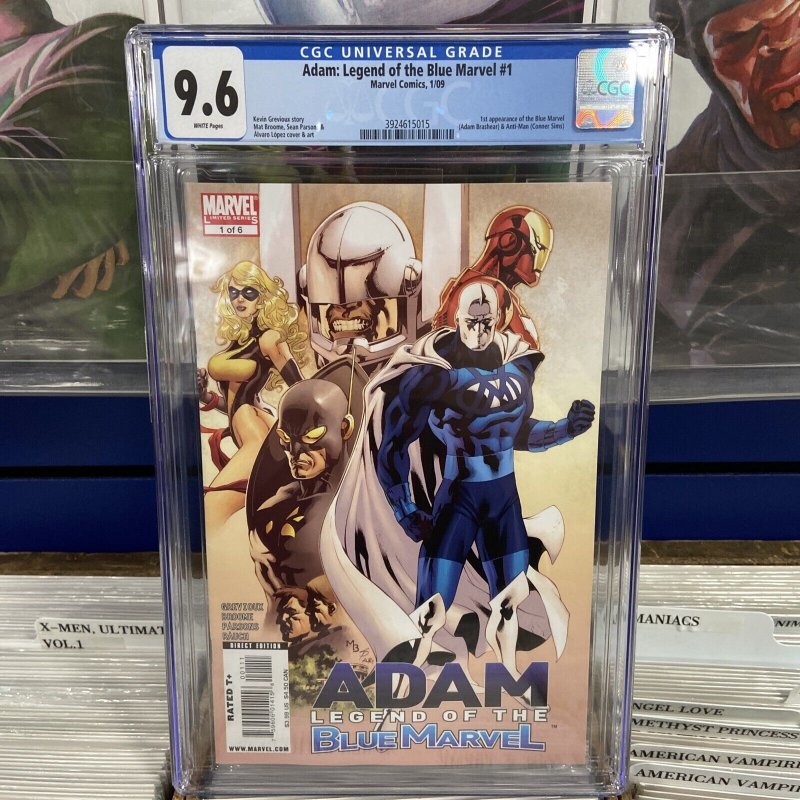 Adam Legend of the Blue Marvel #1 2009 1st Appearance of the Blue Marvel CGC 9.6