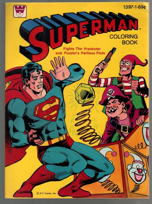 Superman Coloring Book #1397-1 1980-complete comic book story-VF