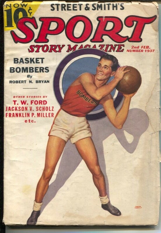 Sport Story #2 2/1937-basketball cover-Harry Greb, boxer-VG-