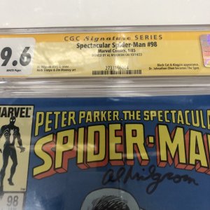 Spectacular Spider-Man (1985) # 98 (CGC 9.6 SS) Signed Al Milgrom * Marvel