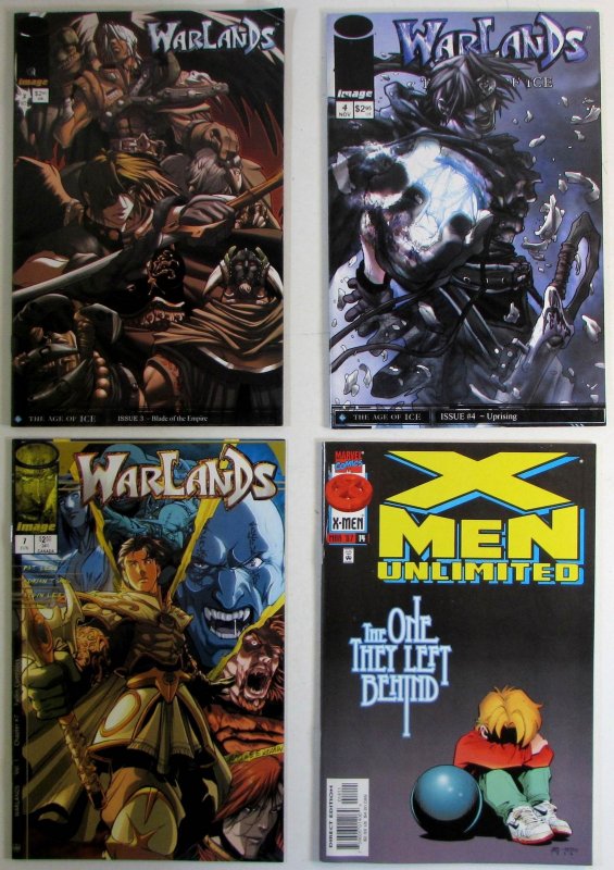 2001 Mixed Lot 4 #Warlands 7, Age of Ice 3 b, 4, X-Men Unlimited 14 Image Comics