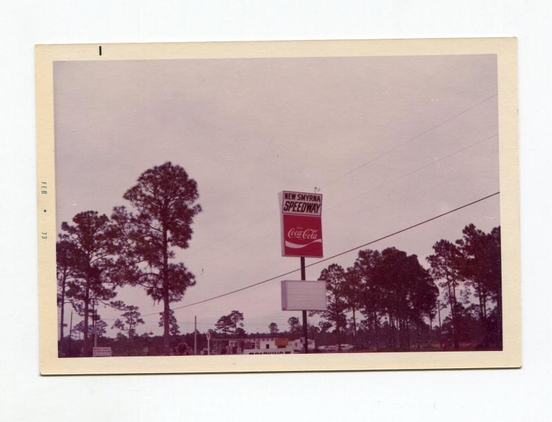 New Smyrna Speedway Sign-Winternationals-1973-VG-Color Photo