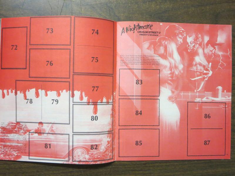 A Nightmare on Elm Street Movie Trilogy Sticker Album Just the Book No Stickers!