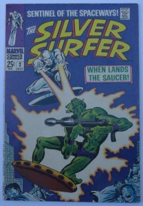 Silver Surfer #2 (Oct 1968, Marvel), VFN condition (8.0), 1st app Badoon, 68 pgs
