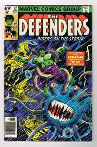 The Defenders #72 (1979) Riders on the Storm - Lunatik The Hulk Marvel Newsstand