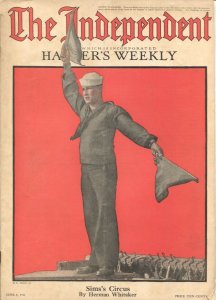 The Independent 6/8/1918-WWI issue 100+ years old-incorporates Harper's Weekl...