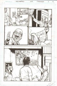 Pandemica #4 pg 9 Original Art Alex Sanchez bestselling author Jonathan Maberry