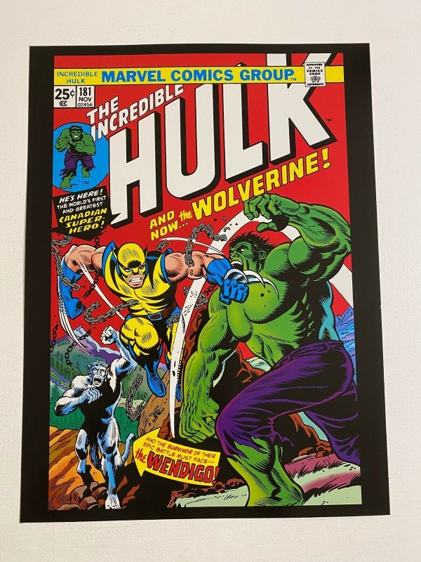 Incredible Hulk #181 1st app Wolverine Marvel Comics Poster by Herb Trimpe