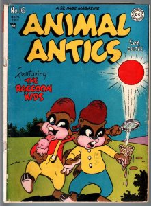 ANIMAL ANTICS #16-1948-RACCOON KIDS-ICE CREAM COVER-GOLDEN AGE DC-VG VG