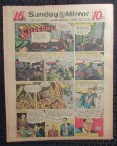 1949 April 17 Sunday Mirror Comic Section VG+ 4.5 Superman / Joe Palooka 16pgs
