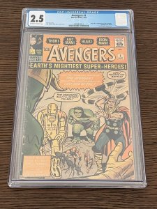 Avengers #1 (1963). 2.5 CGC#2076850012. 1st app/Origin The Avengers. Holy Grail!