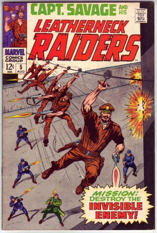 Captain Savage and His Leatherneck Raiders #5 (Aug-68) VF+ High-Grade Captain...