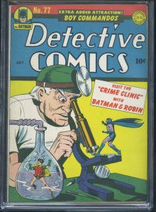 DETECTIVE COMICS #77 - CGC-7.0 - OW-W - Batman/Robin - Kirby
