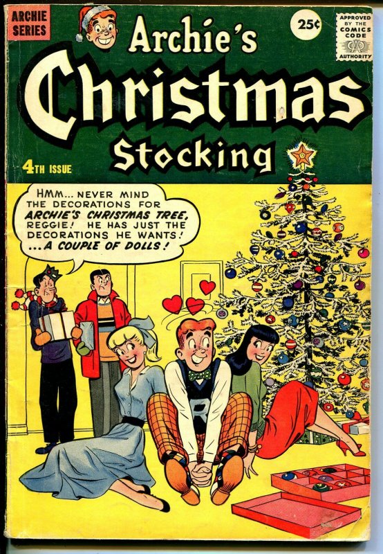 Archie's Giant Series #4 1957-Christmas Stocking-Christmas Tree-Betty-VG