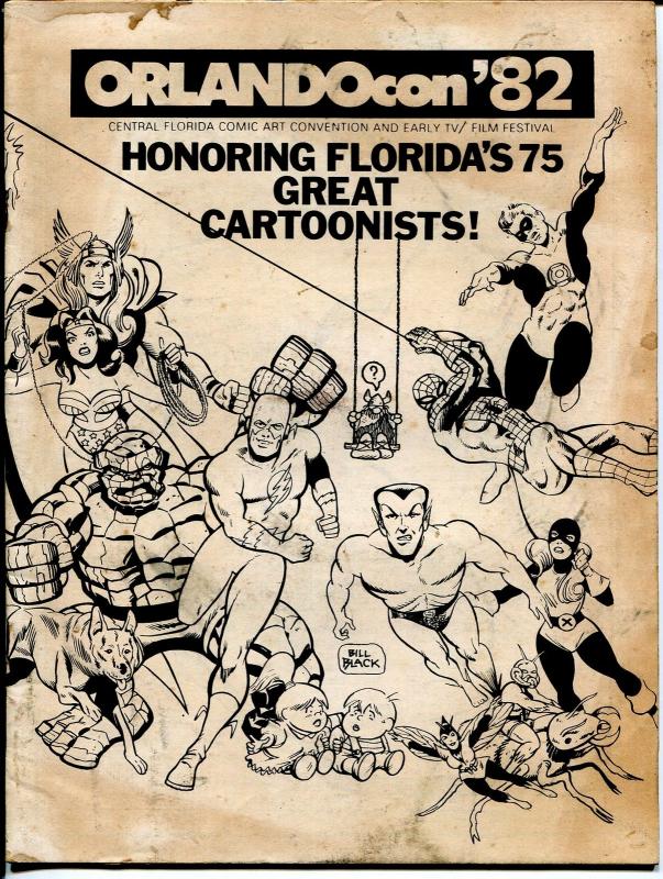 OrlandoCon 1982-Florida's 75 Greatest cartoonists-Thor-Flash-Spider-man-G