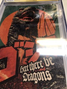 Godzilla:Here There Be Dragons Reprint (2024) 1 (CGC 9.8) Signed Tieri* Panosian