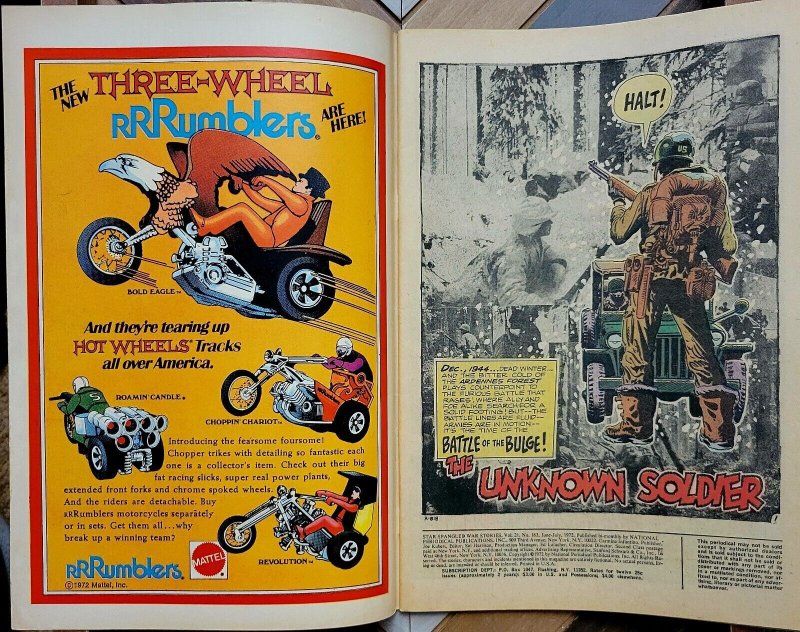 STAR-SPANGLED WAR STORIES #163 FN (DC 1972) UNKNOWN SOLDIER + WWII Infantry