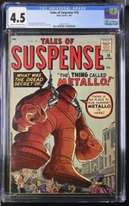 TALES OF SUSPENSE #16 CGC 4.5 METALLO JACK KIRBY