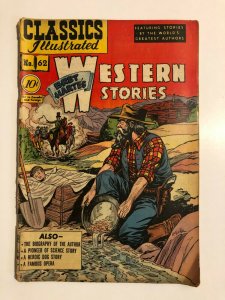 CLASSICS ILLUSTRATED 62 Western Stories Bret Harte HRN 62 (FIRST EDITION) VG-