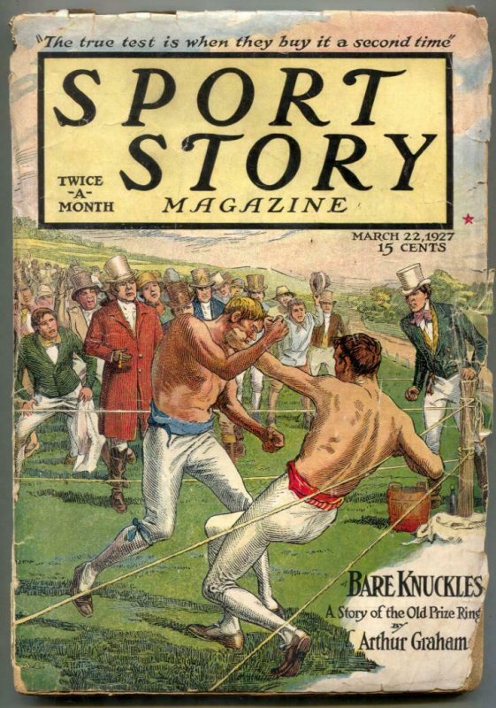 Sport Story March 22 1927 -BARE KNUCKLES BOXING vg