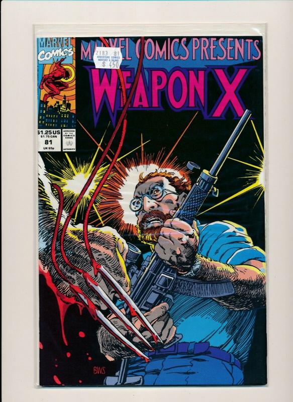 Marvel Comics WEAPON X #81 1991 FINE/VERY FINE (PF599) 