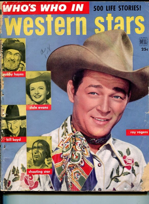 Who's Who in Western Stars #1 1952-Dell-Roy Rogers-1st issue-Dale Evans-P/FR