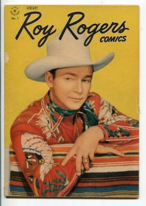 ROY ROGERS #1-1948-DELL-MOVIE PHOTO COVER-1ST ISSUE-vg