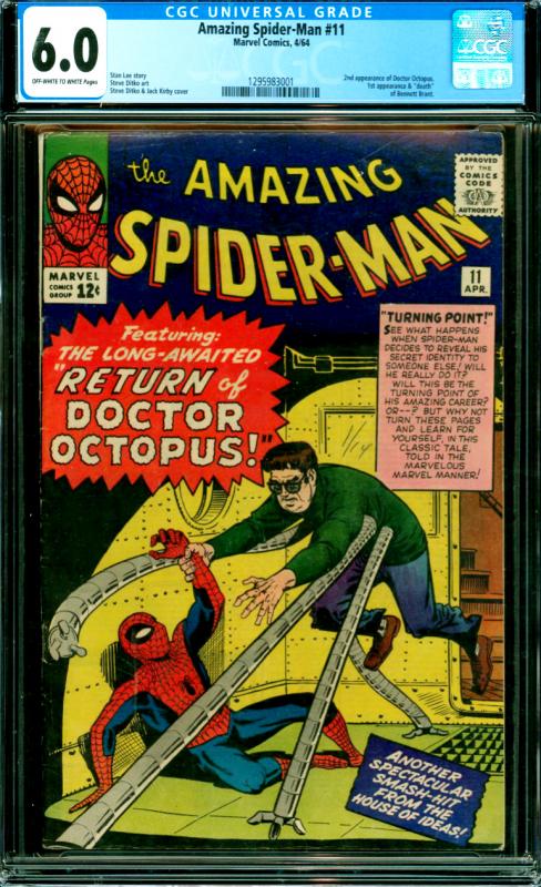 Amazing Spider-Man #11 CGC Graded 6.0 2nd Appearance of Doctor Octopus