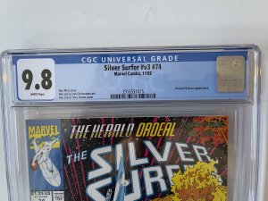 Silver Surfer#74 CGC 9.8 - Forelord and Nova App (1992)