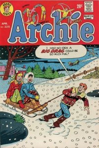 Archie #225 GD ; Archie | low grade comic April 1973 Snow Sled Cover