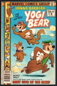 Yogi Bear #4 1975-Marvel-Hanna-Barbera TV cartoon-high grade-FN+