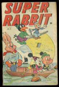 SUPER RABBIT #5 1945-TIMELY COMICS-FUNNY ANIMALS---RARE VG