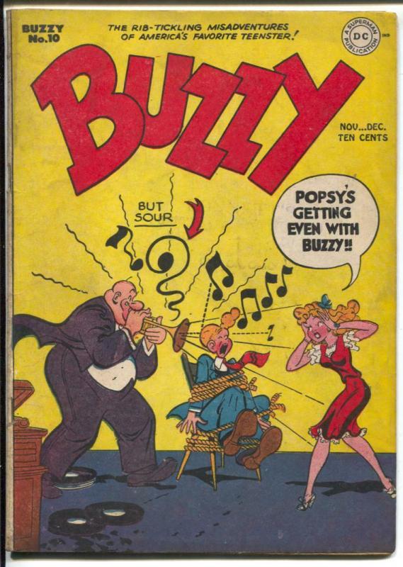 Buzzy #10 1946-DC-early record player cover-teen humor-FN- 