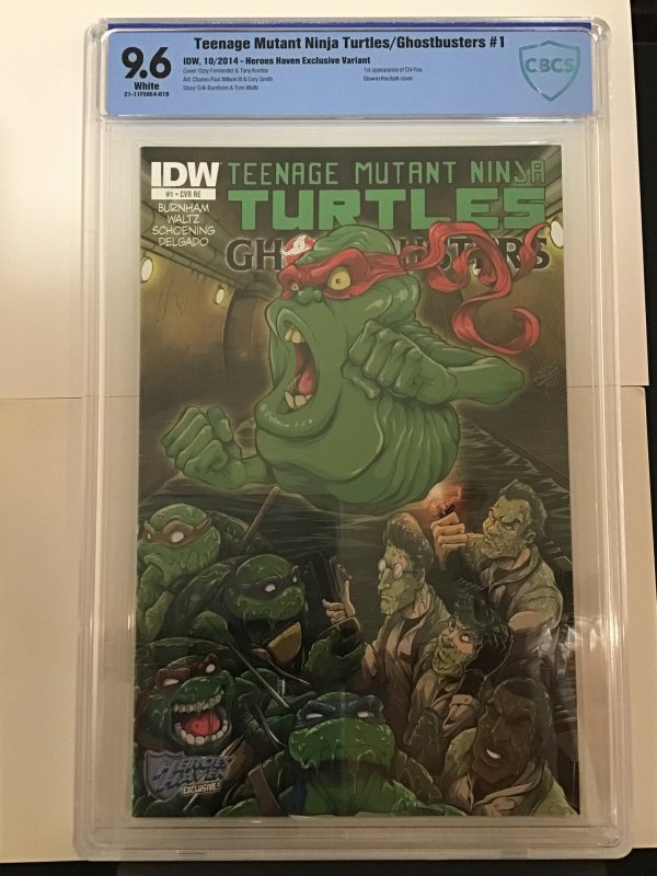 Teenage Mutant Ninja Turtles/Ghostbusters #1 9.6 CBCS 1st App of Chi-You ltd1000