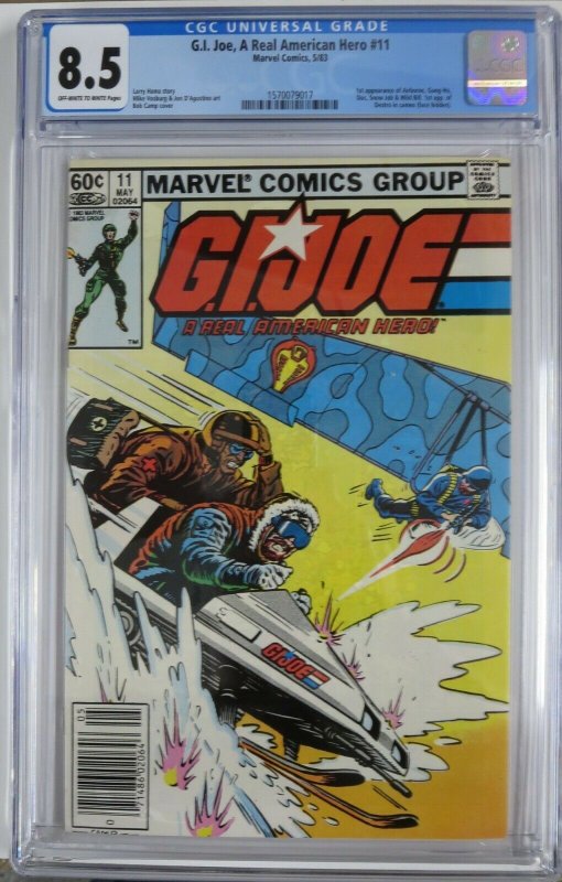 G.I. JOE  #11 (Marvel,5/83) CGC 8.5 First Gung-ho, Doc, Destro in cameo