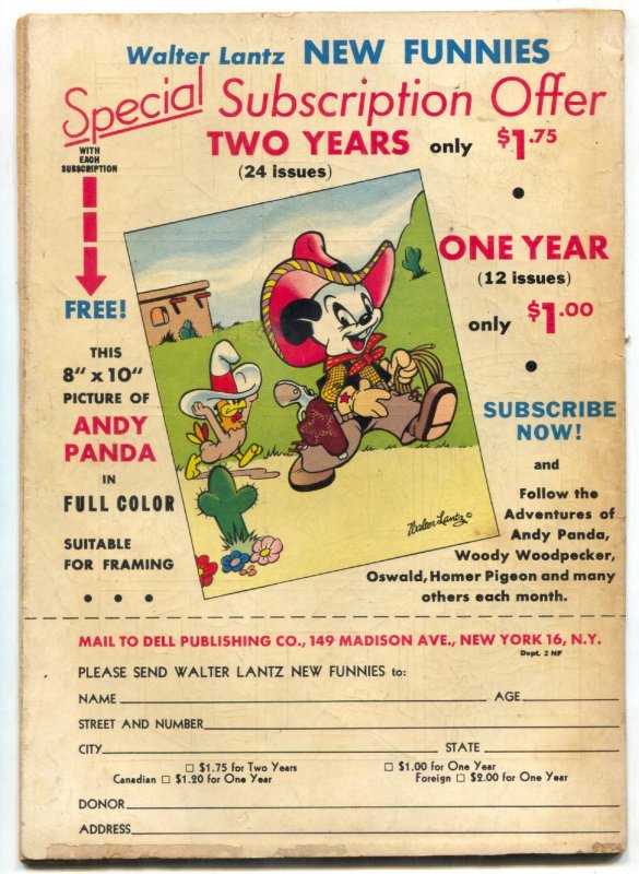 New Funnies #132 1947-Dell-Woody Woodpecker-Andy Panda