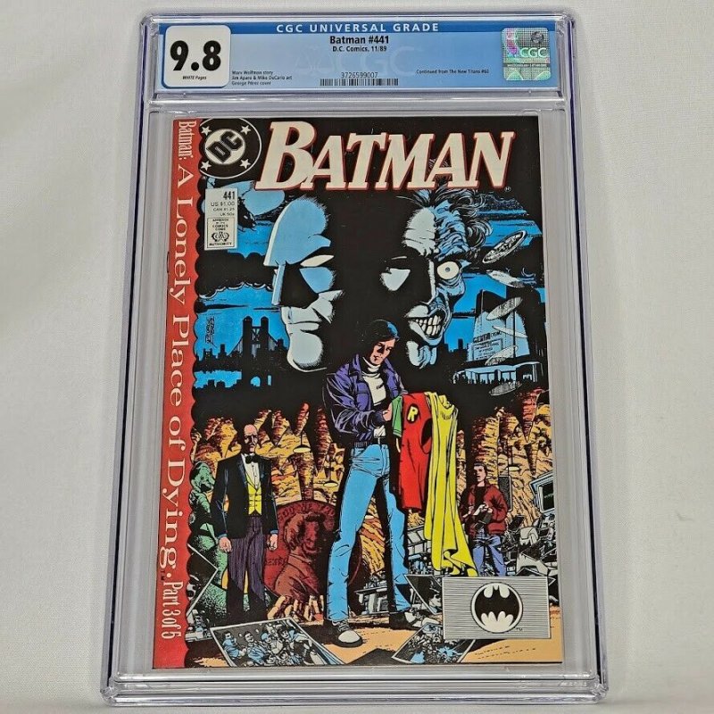 Batman #441 DC 1989 CGC 9.8 NM/MT Two Face Perez Wolfman Top Census Grade 