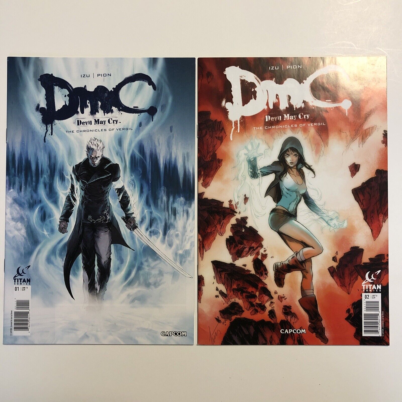 DMC DEVIL MAY CRY CHRONICLES OF VERGIL # 1 - 2 IZU PION CAPCOM TITAN COMICS