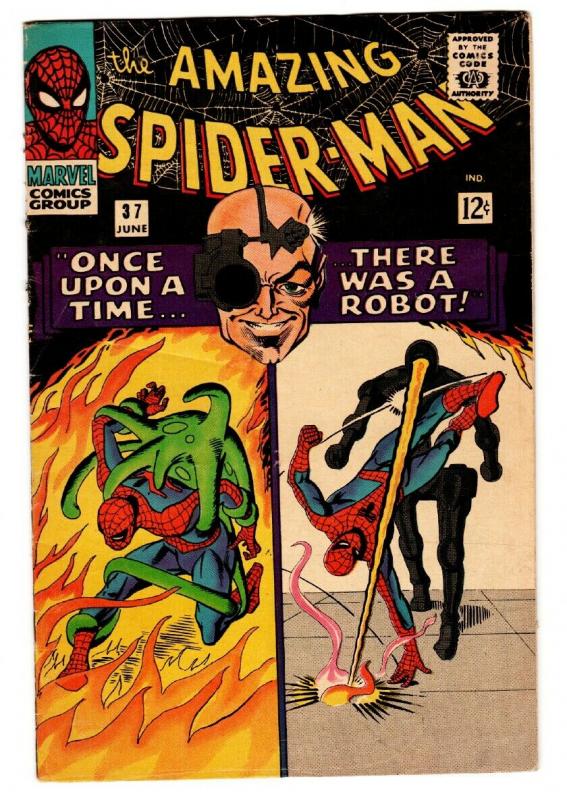 AMAZING SPIDER-MAN #37 comic book-Marvel Silver-Age FIRST NORMAN OSBORN