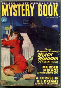 Mystery Book Pulp February 1949- John D MacDonald- Wrench Menace cover VG+