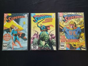 SUPERMAN 3PC (VF/NM) THE REPLACEMENT, THE GHOST OF SUPERMAN FUTURE! 1986