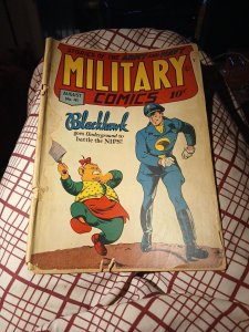 Military Comics #41 August 1945 Ww2 Era book-Chop-Chop! Blackhawk Choo Choo