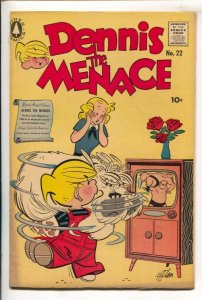 Dennis the Menace #22 1957-Pines-Dennis wrestles with Ruff cover-Hank Ketchum...