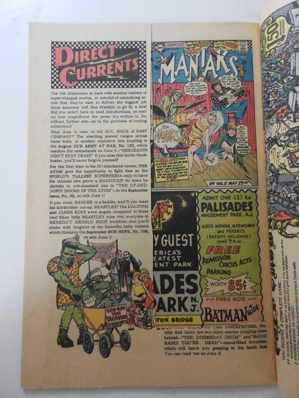 Detective Comics #365 (1967) FR Cond Ad cut out does not effect story see pic