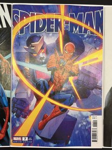 SPIDER-MAN #7 CVR A + ROSS TIMELESS + GOMEZ VAR 1st SPIDER-BOY 2023 PROSHIPPER 